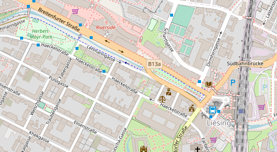 Restaurant auf Karte