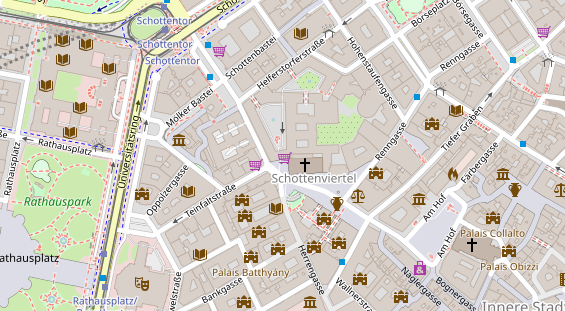 Restaurant auf Karte