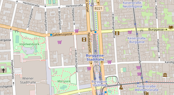 Restaurant auf Karte