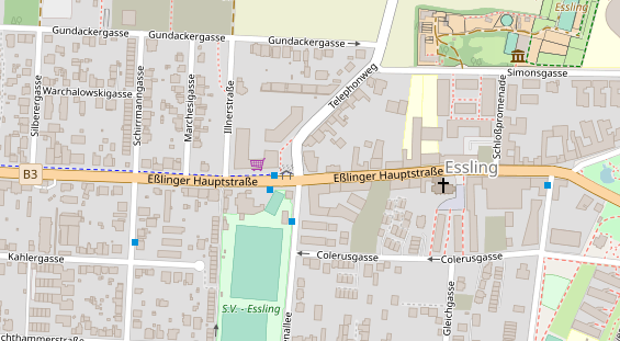 Restaurant auf Karte