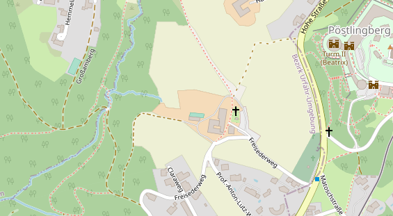 Restaurant auf Karte