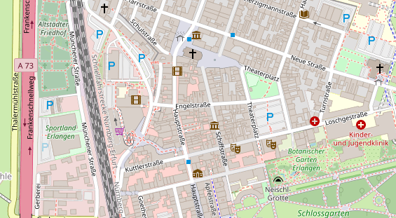 Restaurant auf Karte