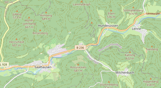 Restaurant auf Karte