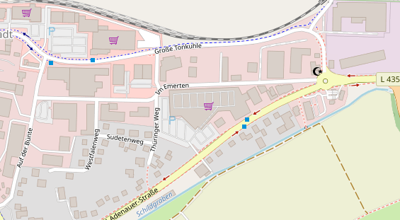 Restaurant auf Karte