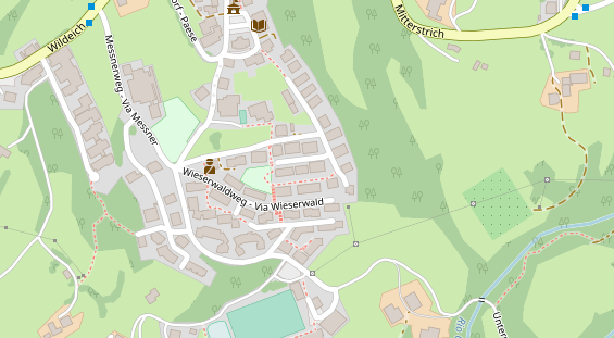 Restaurant auf Karte