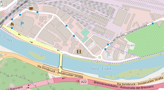 Restaurant auf Karte