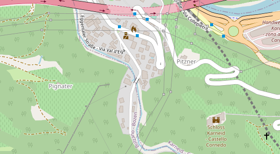 Restaurant auf Karte