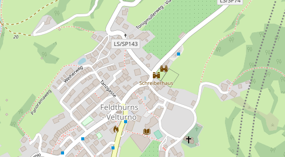 Restaurant auf Karte