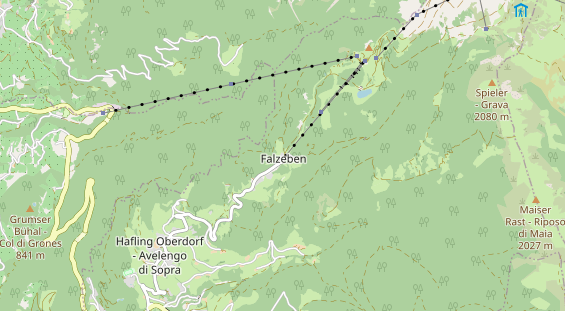 Restaurant auf Karte