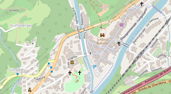 Restaurant auf Karte