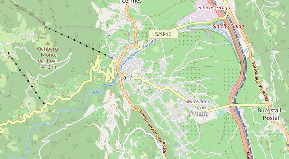 Restaurant auf Karte