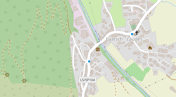 Restaurant auf Karte