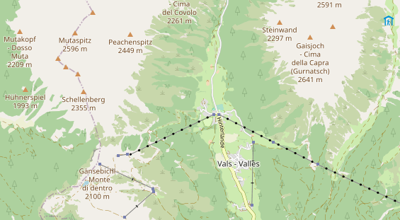 Restaurant auf Karte