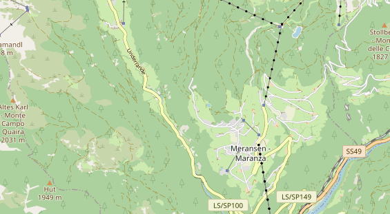 Restaurant auf Karte