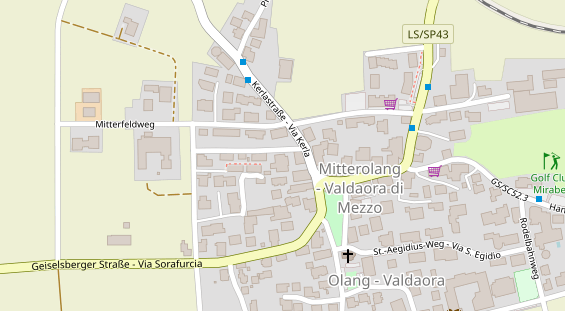 Restaurant auf Karte