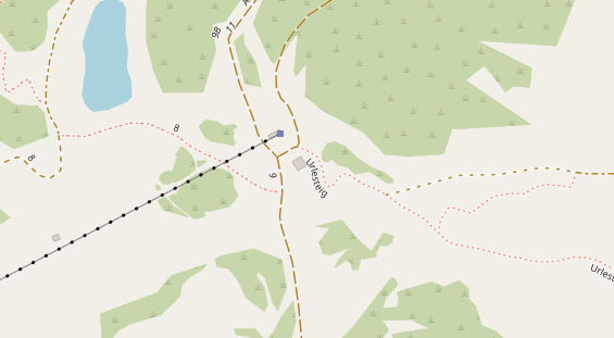 Restaurant auf Karte