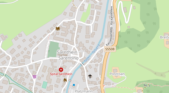 Restaurant auf Karte