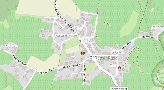 Restaurant auf Karte