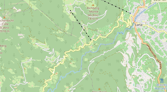 Restaurant auf Karte