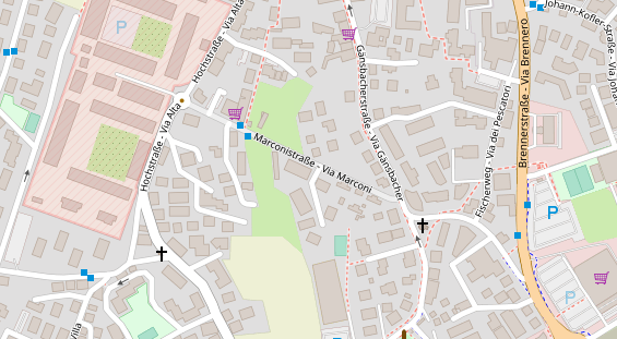 Restaurant auf Karte