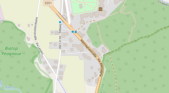 Restaurant auf Karte