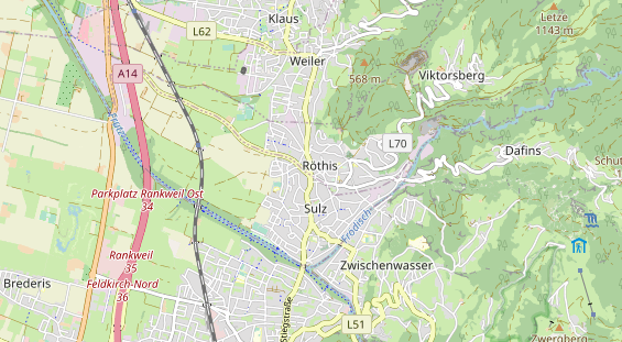 Restaurant auf Karte