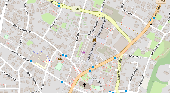 Restaurant auf Karte