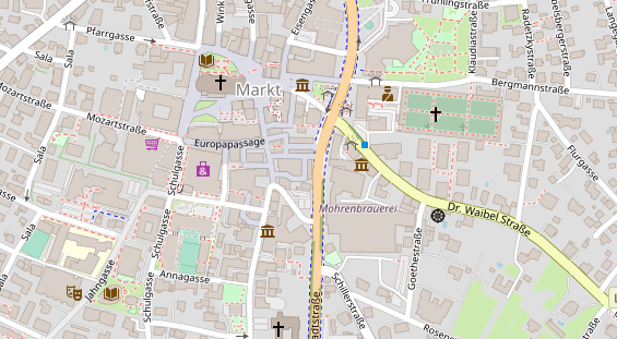 Restaurant auf Karte