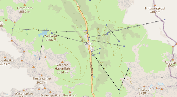 Restaurant auf Karte