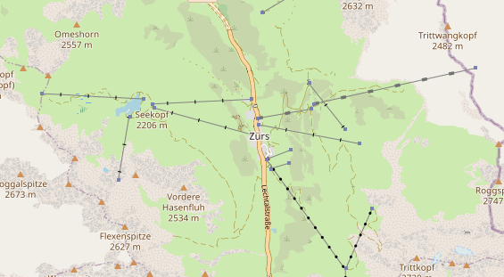 Restaurant auf Karte