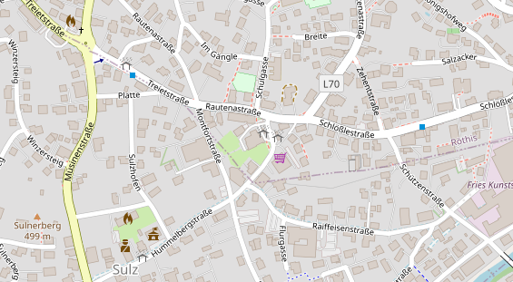 Restaurant auf Karte