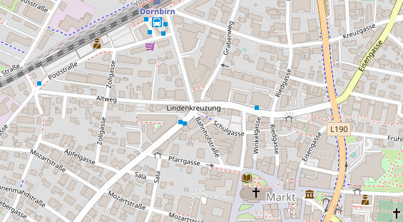 Restaurant auf Karte