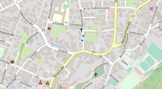 Restaurant auf Karte