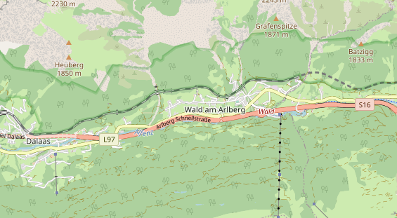 Restaurant auf Karte