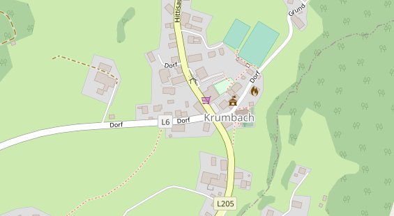 Restaurant auf Karte