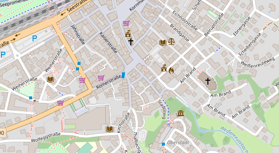 Restaurant auf Karte