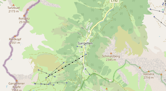 Restaurant auf Karte