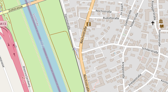 Restaurant auf Karte