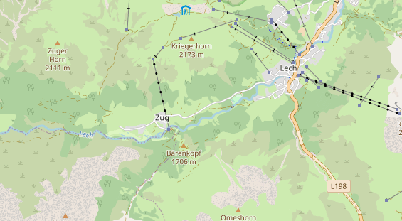 Restaurant auf Karte