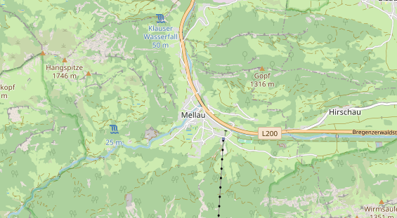 Restaurant auf Karte