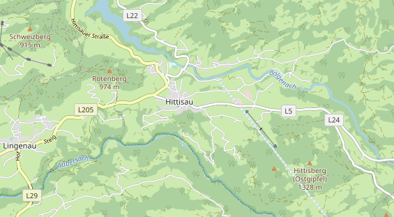 Restaurant auf Karte