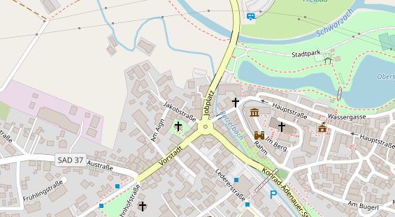 Restaurant auf Karte