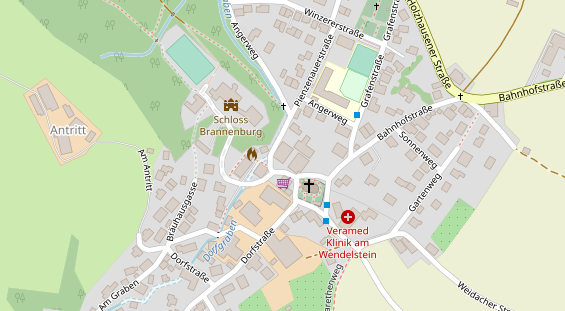 Restaurant auf Karte