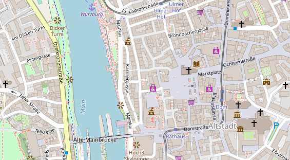 Restaurant auf Karte