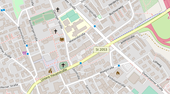 Restaurant auf Karte