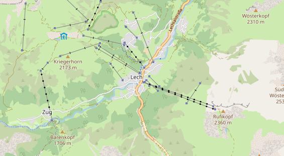 Restaurant auf Karte