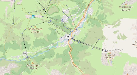 Restaurant auf Karte