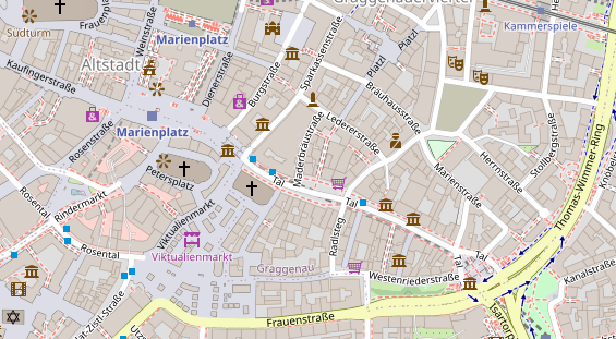 Restaurant auf Karte