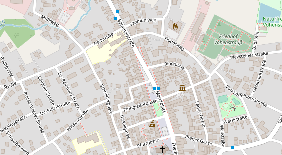 Restaurant auf Karte