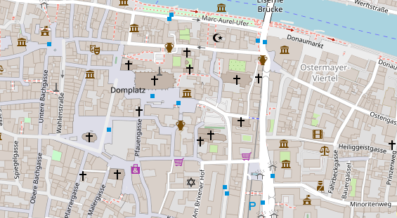 Restaurant auf Karte